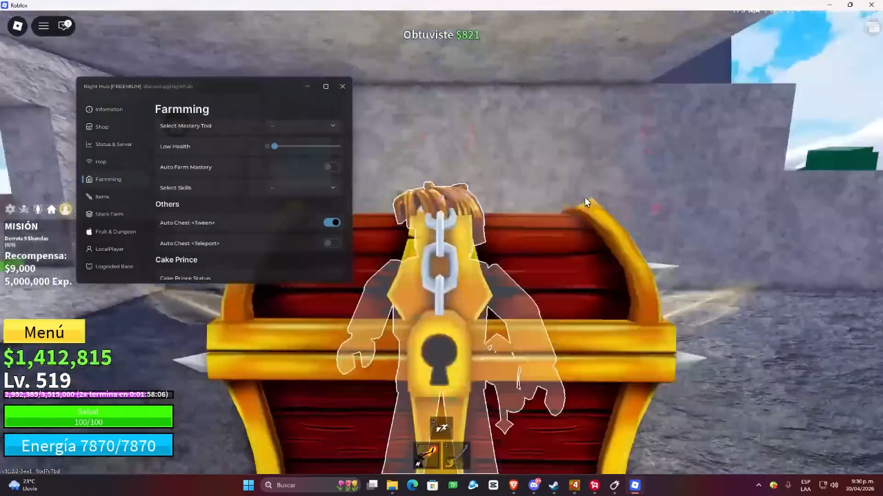 Blox Fruits Script Night Hub No Key Autofarm