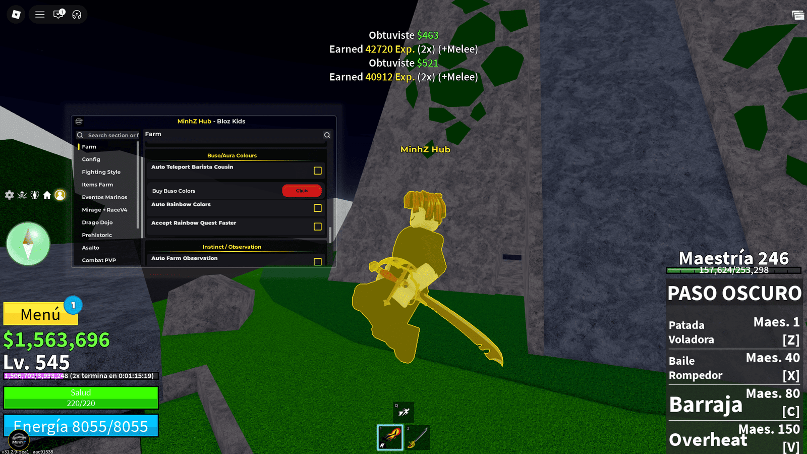 Blox Fruits Script Minhz Hub Autofarm