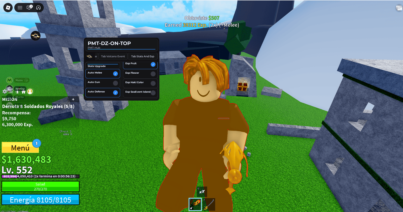 Blox Fruits Script PTM Hub Autofarm PC - Mobile