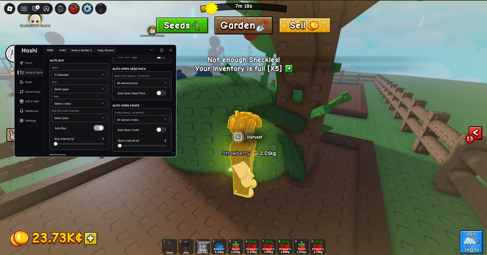 Grow a Garden 2 Script Autofarm Hoshi Hub