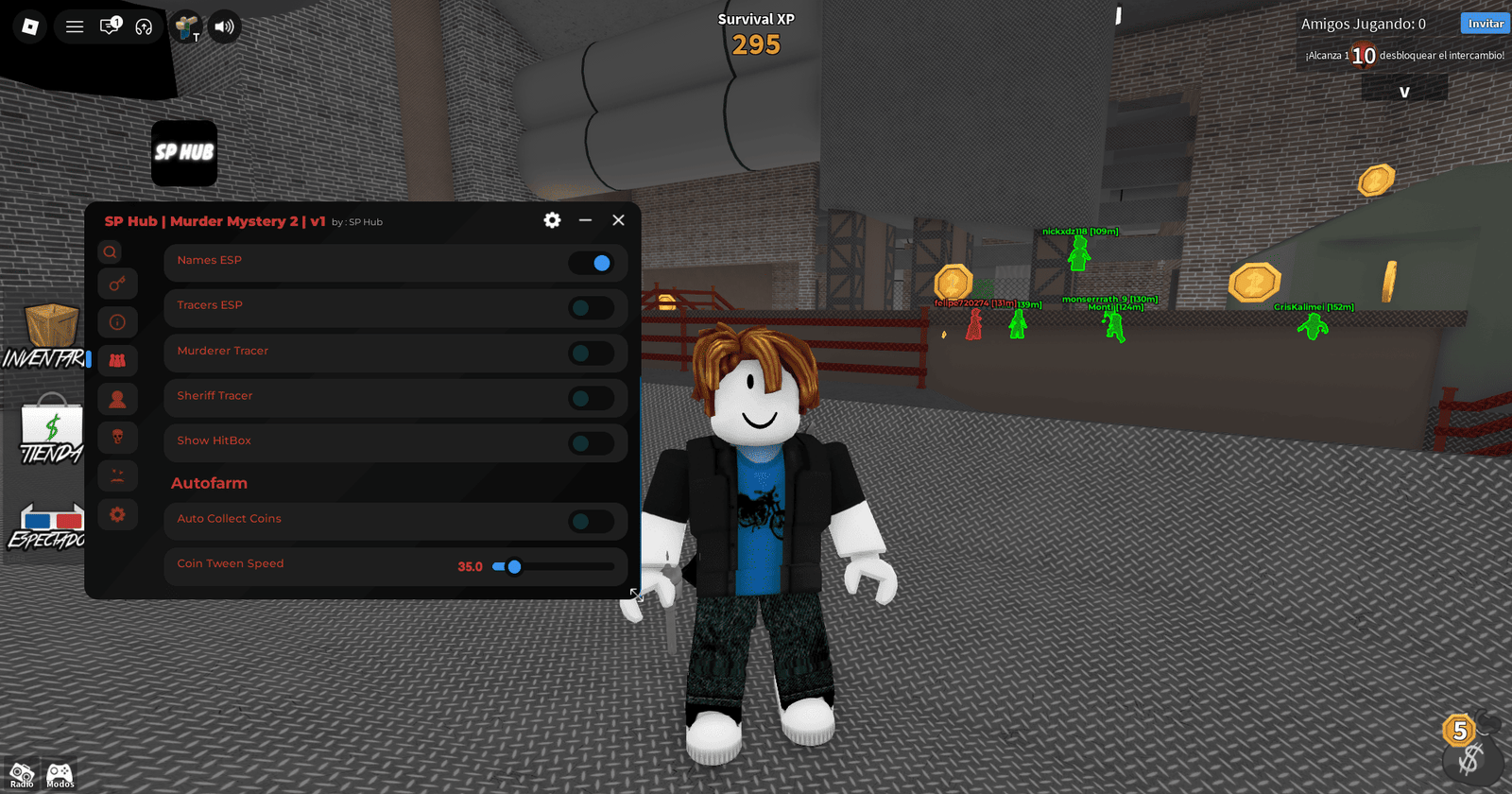 SP Hub Murder Mystery 2 Script Keyless (Auto Kill, Kill All, Auto Farm Coins, Fling All)