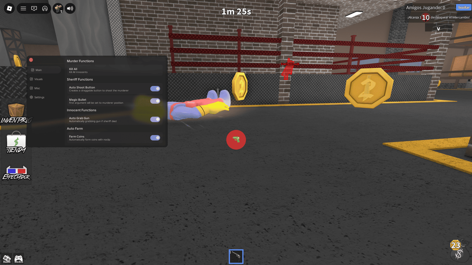Murder Mistery 2 Script Esp, Aimbot, Coin Farm, TP