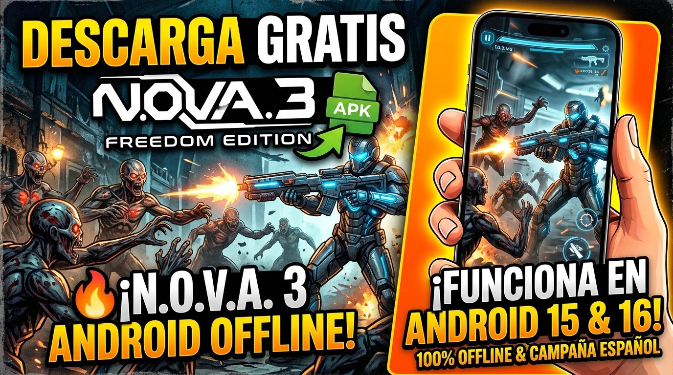 🔥 DESCARGA N.O.V.A. 3 APK Para Android 15 & 16 (100% OFFLINE) 🚀