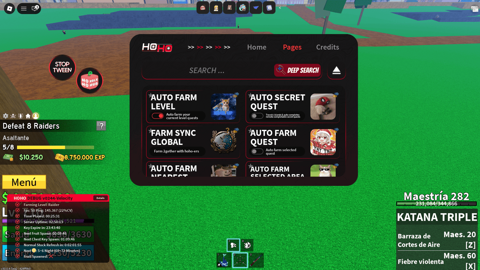 Blox Fruits Script HOHO HUB Autofarm