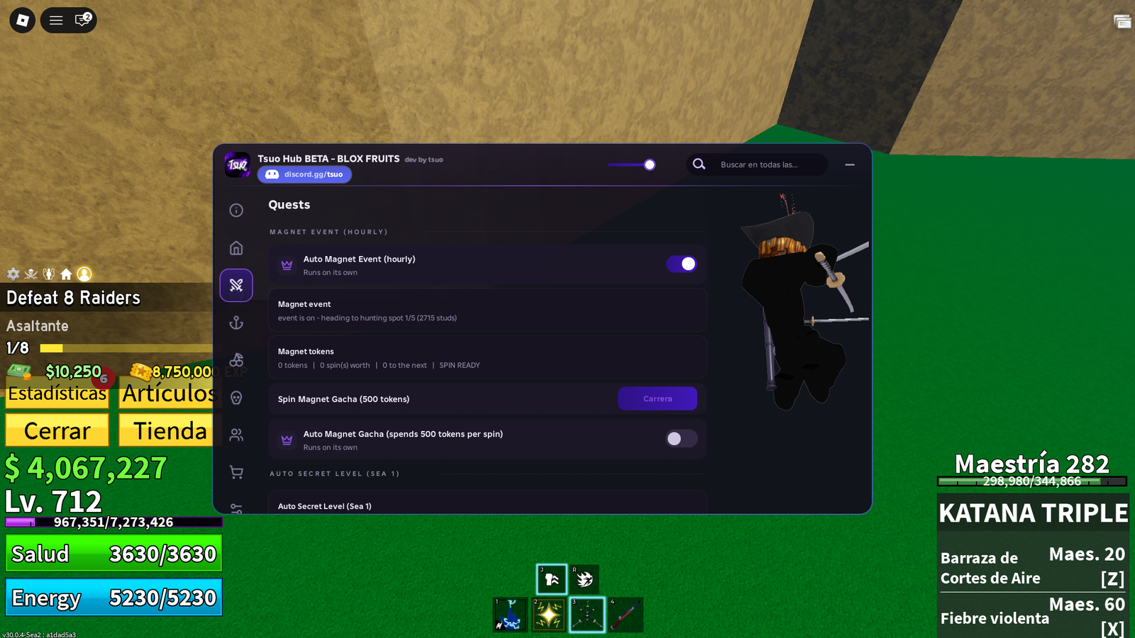 Blox Fruits Script Tsuo Hub Autofarm No Key